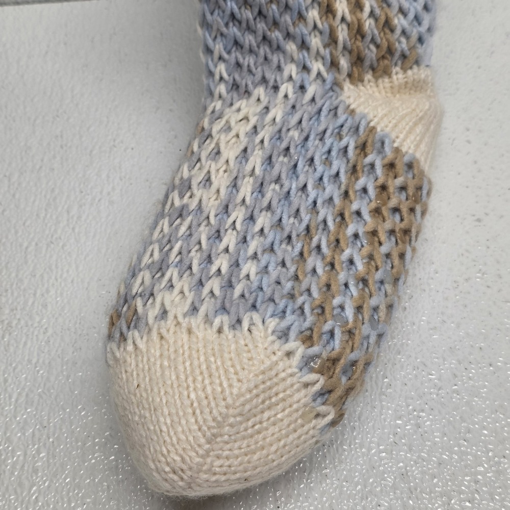 Bliss Spa Lounge Socks Womens 5-10 Blue Aloe Infused Sherpa Lined Slipper Socks - Picture 10 of 15